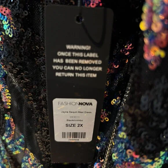 NWT Fashion Nova Sequin Gown - Picture 5 of 5